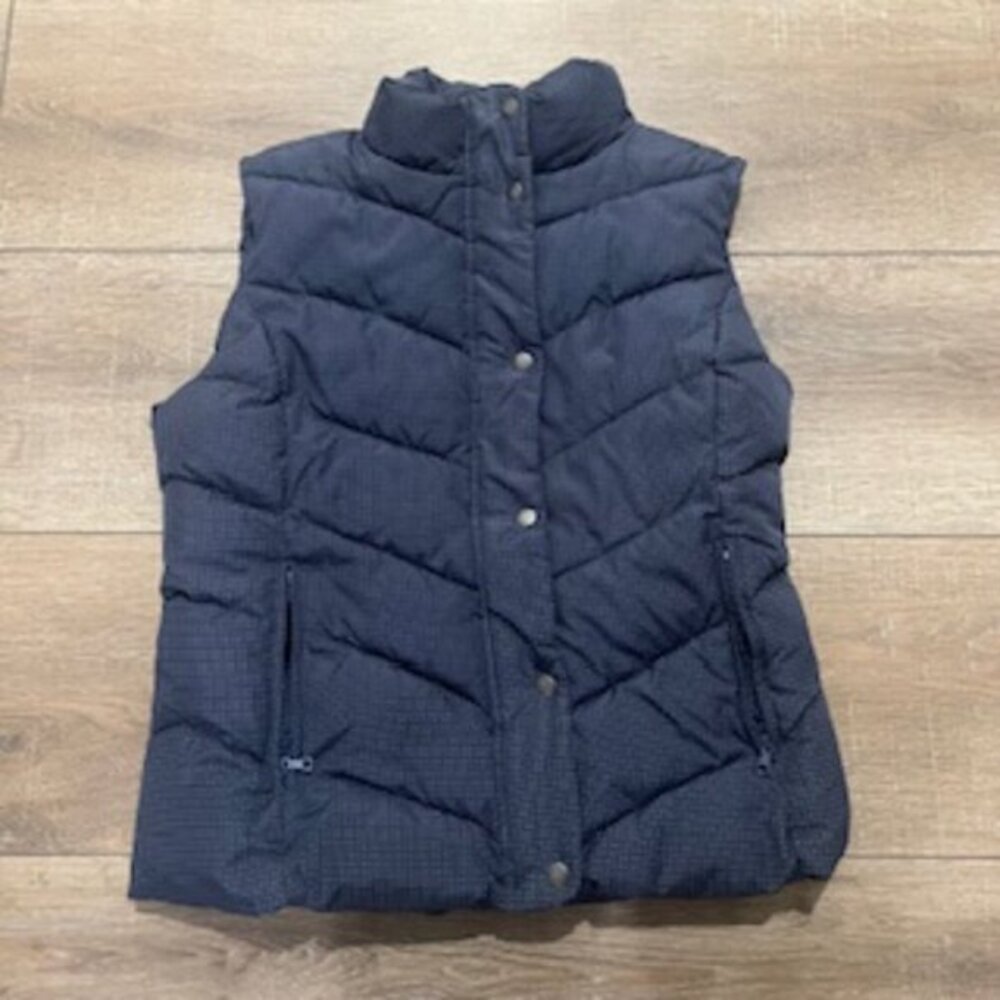 The Gap Winter Warmth Quilted Vest Women’s LARGE Outerwear Blue Full Zip Front - Picture 13 of 13